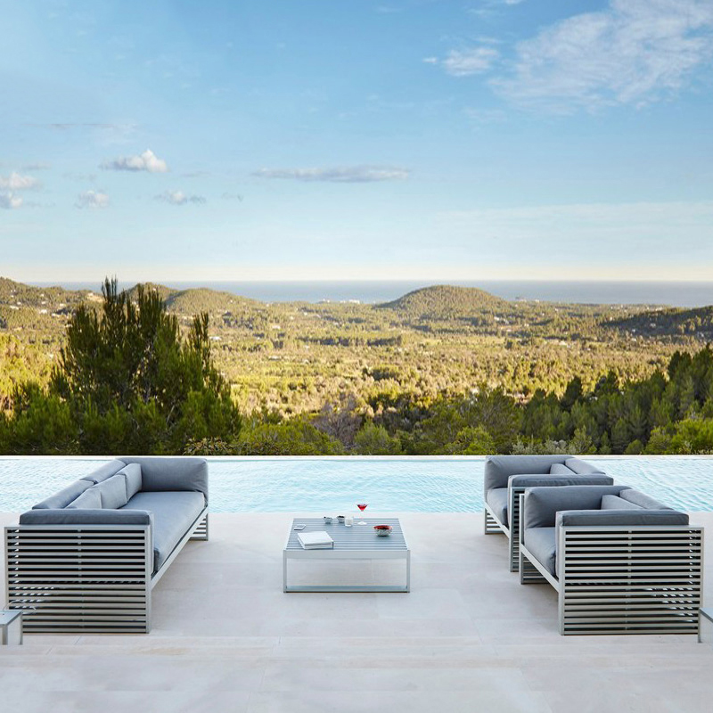 Nordic Outdoor Sofa Waterproof Tea Several Outdoor Garden Industrial Wind Leisure Sofa Combination Furniture