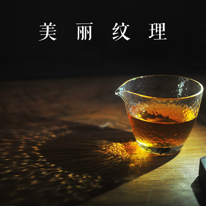 Glass hammer eye grain) suit thickening heat resisting Japanese fair keller points tea sea high - grade kung fu tea accessories