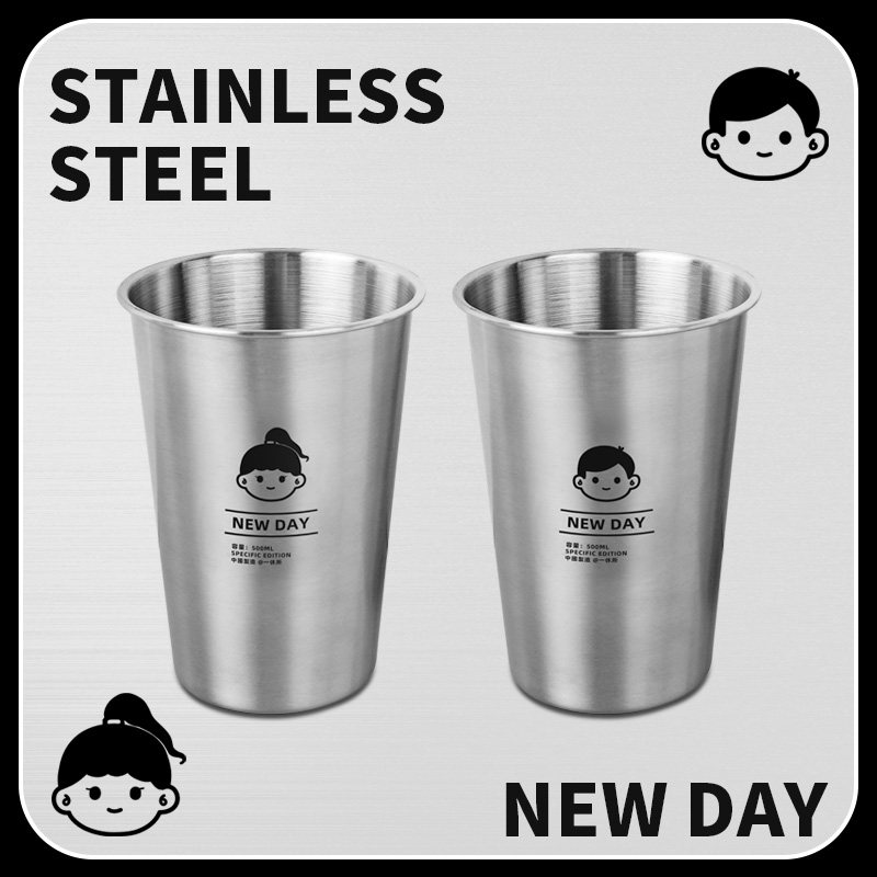 No Inprint Wind Wash Cup Toothbrushing Portable Gargle Cup Children Apply Stainless Steel Mug Tooth Vat Dorm Couples New