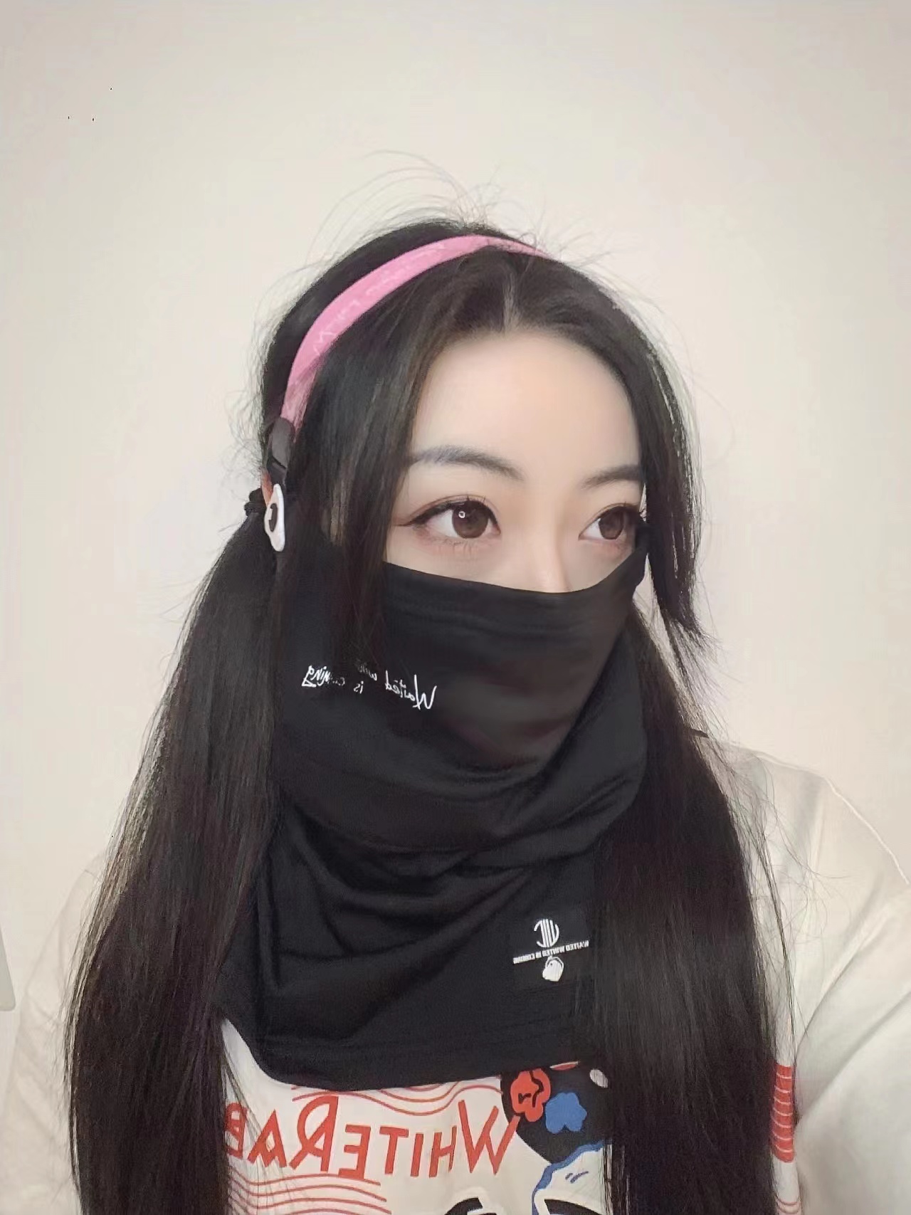WIC23 ski face protection thin velvet small V face headband can be replaced SF Express