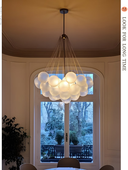Apparatus Cloud French-Style Living Room Lamp, Dining Room Chandelier, Personalized Designer Bubble Ball Bedroom Art Lamp
