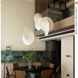 Italian Fl0S Minimalist Villa Open Loft Duplex Staircase Silk Chandelier Nordic Designer Living Room Lamp
