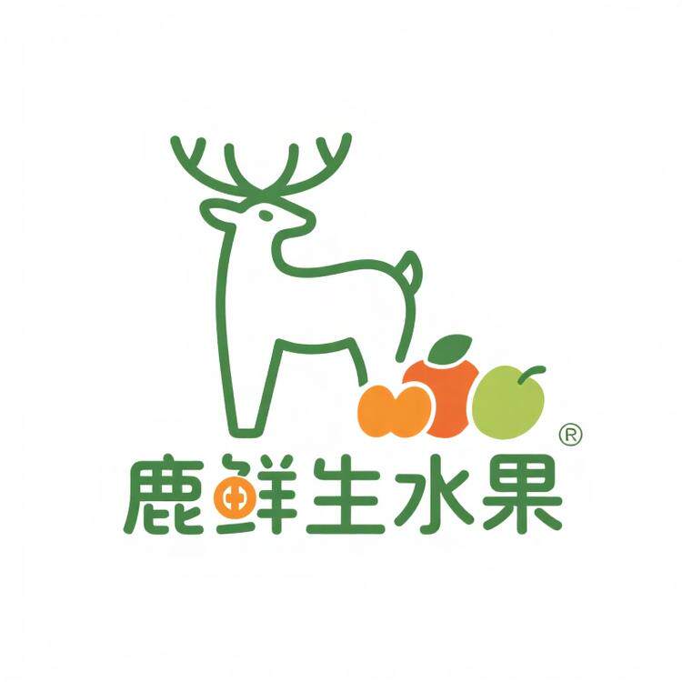 鹿 鲜生水果的LOGO