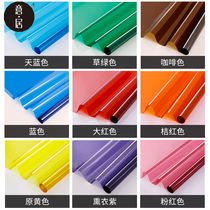 Colored glass film window glass stickers colorful decorative film light-transmitting transparent colored cellophane window stickers