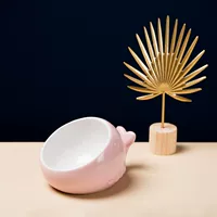 Розовая обеденная тарелка, 11.5×4×8см