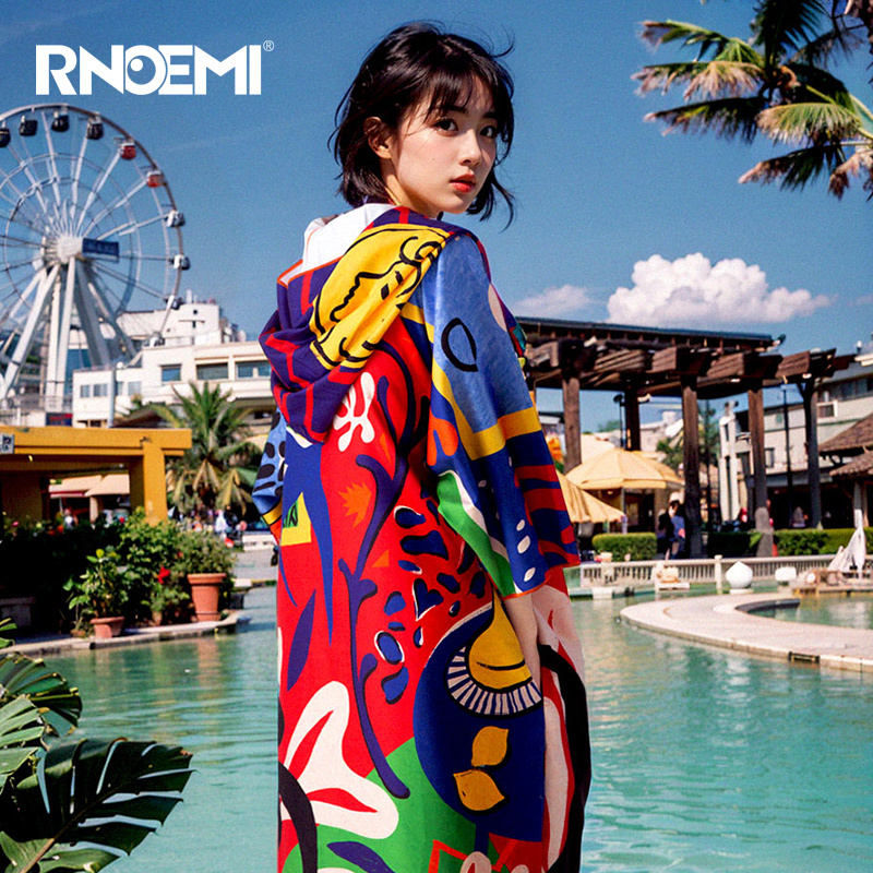 Rnoemi Swimming Absorbent Quick-Drying Bathrobe Diving Poncho Beach Towel Seaside Swimsuit Towel Women Outdoor Rnoemi Swimming Absorbent Quick-Drying Bathrobe Diving Poncho Beach Towel Seaside Swimsuit Towel Women Outdoor