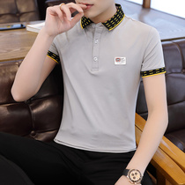 Official website flagship store spring 2021 New lapel Mens Short Sleeve T shirt with collar slim slim Polo shirt dad