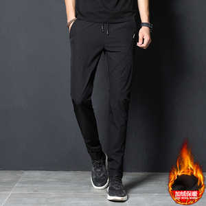 秋冬季加绒裤子男韩版潮流卫裤宽松运动长裤
