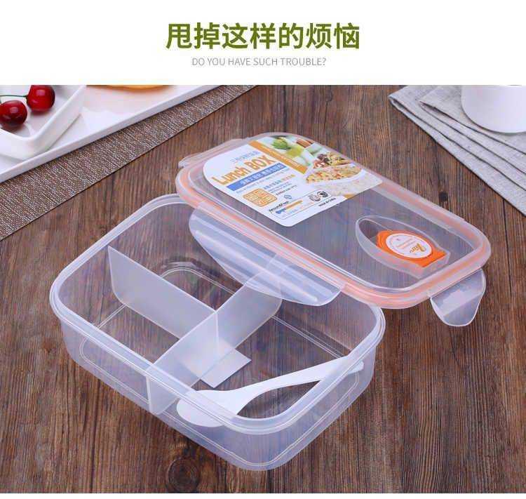 Rushed to the collar workers portioned lunch box microwave tableware transparent plastic lunch box, lovely dining room to the students