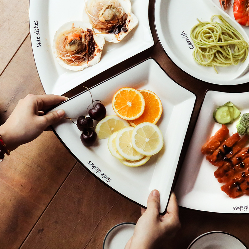 Platter tableware home New Year round plate plate trill network hot pot dishes suit combination of creative dishes