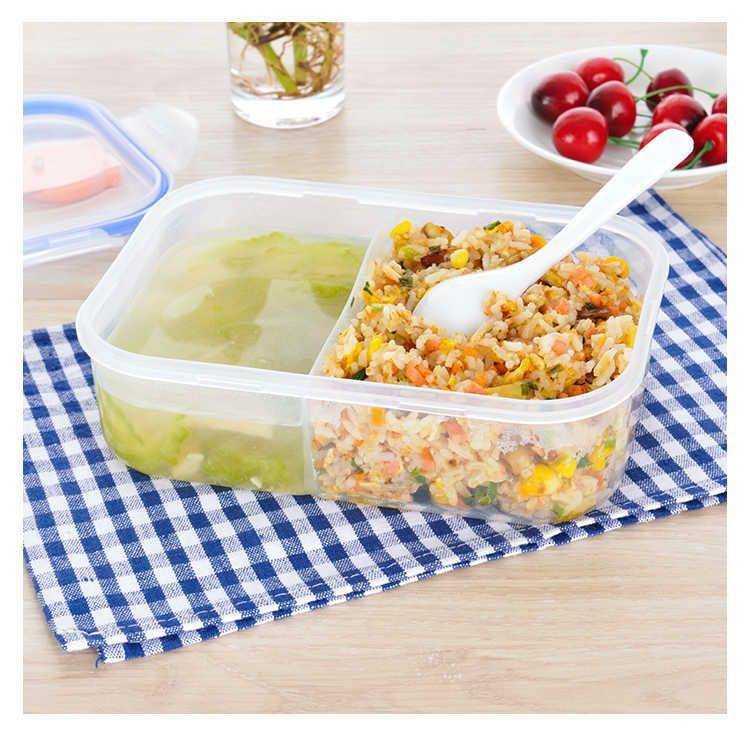 Rushed to the collar workers portioned lunch box microwave tableware transparent plastic lunch box, lovely dining room to the students