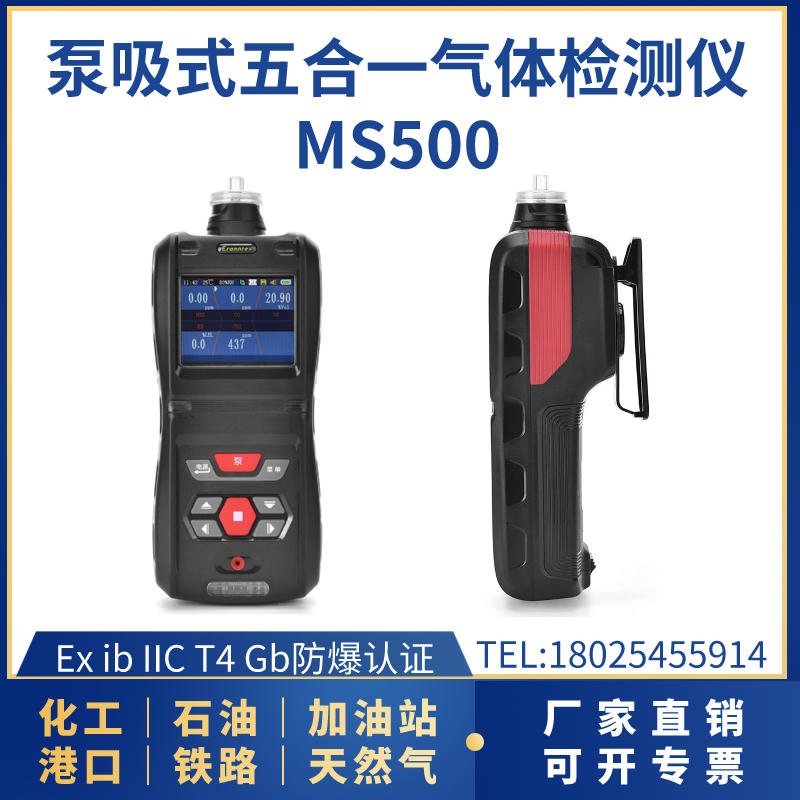 便携式五合一有毒有害气体检测仪MS500