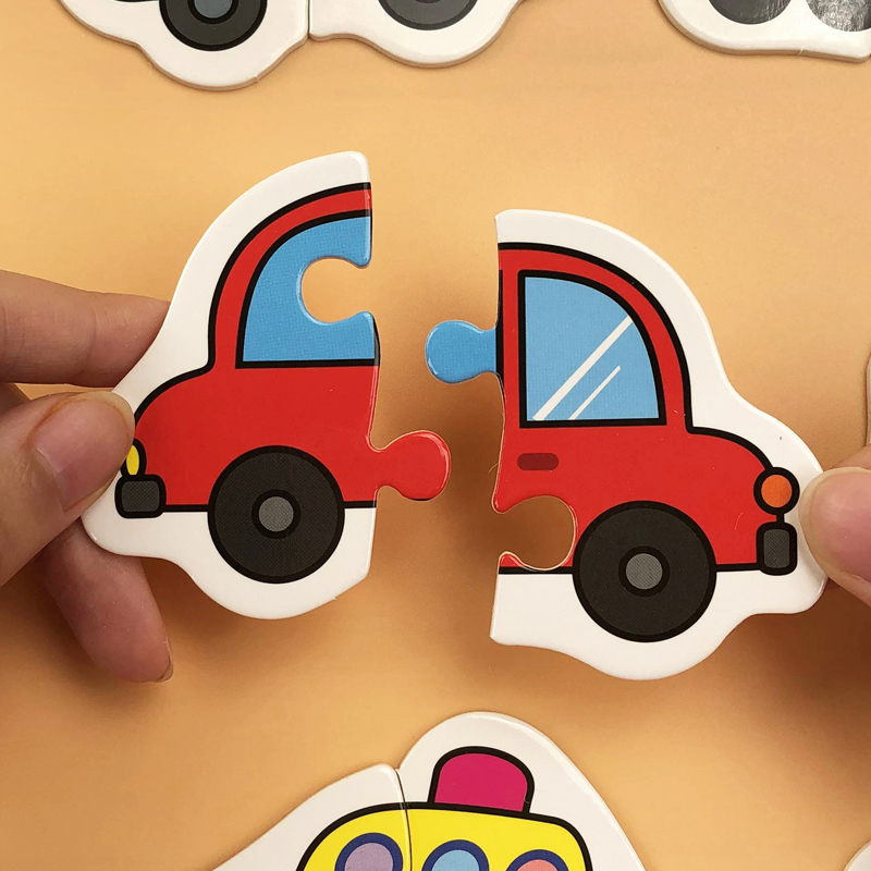 Children Enlightenment Paired Jigsaw Puzzle Cards 0-1-2 Year Old 3 Boys Girls Intellect Pintu Early Childhood Education Puzzle Toys