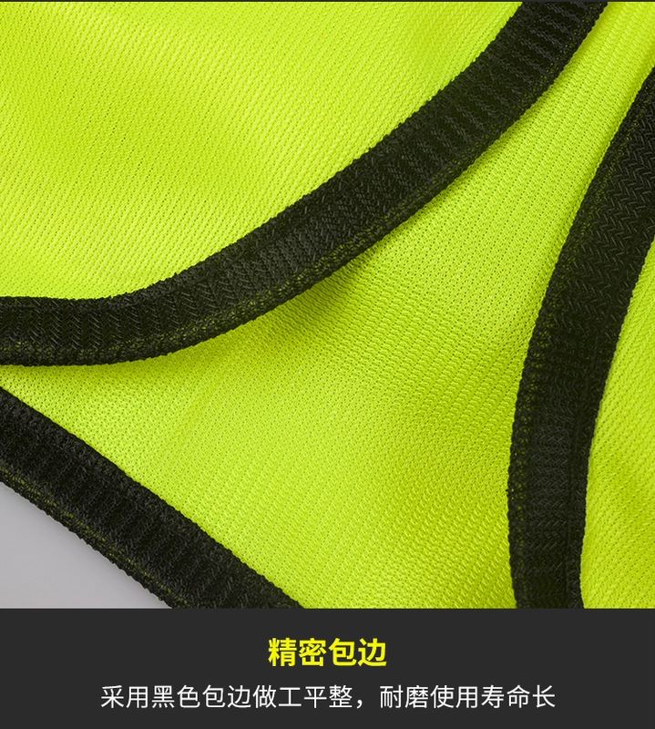 Quần 
            áo bảo hộ an toàn phản quang tùy chỉnh phía trước và phía sau áo vest an toàn phản quang đi xe đạp ngoài trời áo phản quang thể thao tùy chỉnh nhiều túi áo phản quang