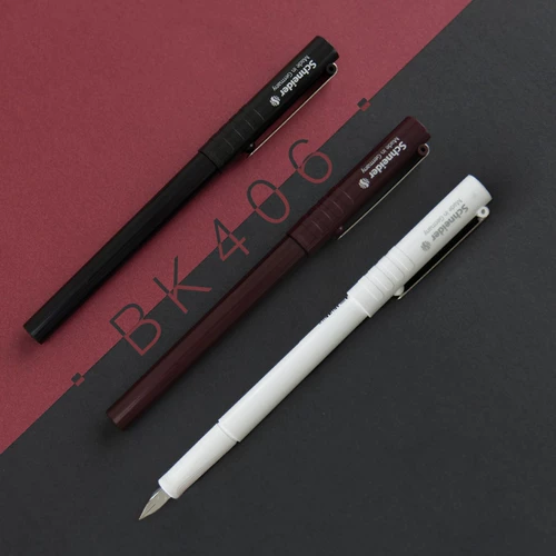 Schneider Schneider Germany Импортировал студентов со взрослыми персонажами, подпись подписи подпись офис, написание записи пера Ef Pen Tip, Pen BK406 Прозрачные цветные чернила мелкие 0,35 мм ручка