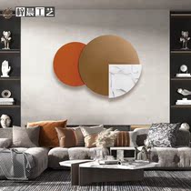 Modern living room background wall decoration porch three-dimensional metal iron wall decoration restaurant creative round home wall hanging pendant