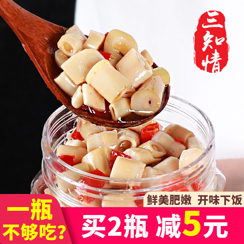 Three-informed farmhouse chopped pretzels with small bamboo shoots crisp and fruity and fruity dish Hunan Zhengzong salted vegetable pickled vegetable pickled vegetables