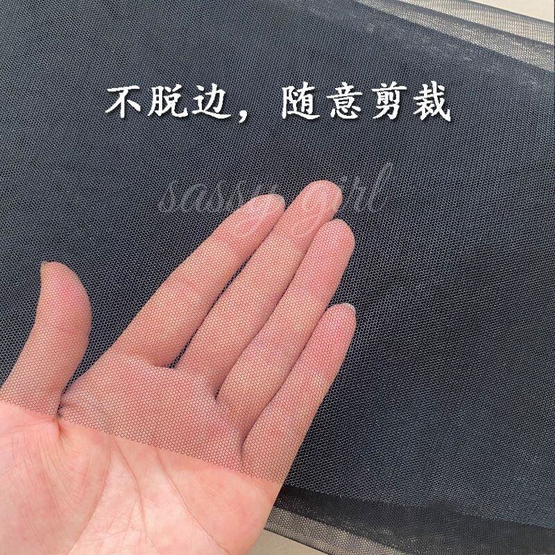 Black Mesh Base Hand-Woven Wig Practice Hair Net, Hand-Crocheted Lace Special Material for DIY Wigs LAOSHU Mesh Yarn