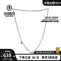 22 years new] ROCKRIDE STAR MANGLOCK CHAIN NECKLACE PURE SILVER MATCHING CHAIN LOCK BONE CHAIN FEMALE SMALL CROWDDESIGN SENSATION WAVE