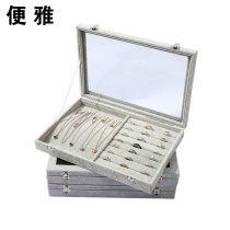 Buya big flannel jewelry box jewelry box necklace ring earrings earrings storage box display large capacity