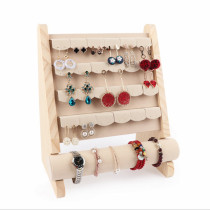Elega new solid wood earrings display rack Jewelry earrings display shelf bracelet bracelet jewelry rack display props