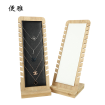 New bamboo and wood necklace display rack pendant hanging rack window counter Jewelry Rack shooting Ornament Jewelry Display Props