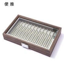 Elegant spot black walnut wood quality retro pen with collection and display case upscale pen containing gift box
