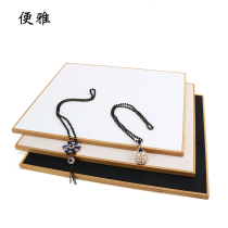 Bingya bamboo wood large jewelry display counter display props stalls jewelry display shelves jewelry plate