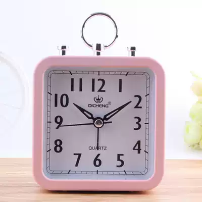 Nordic style simple alarm clock students with Silent desktop bedroom bedside mini clock creative personality clock
