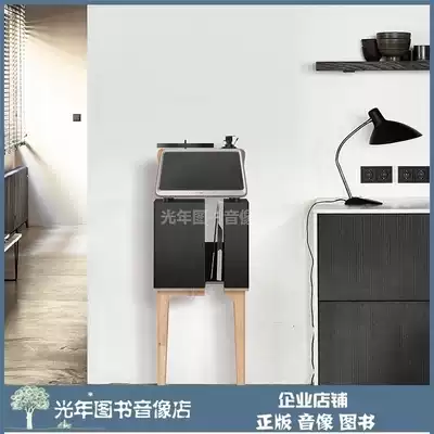 Living room study storage cabinet porch floor rack high feet simple bookcase vinyl record Cabinet audio machine