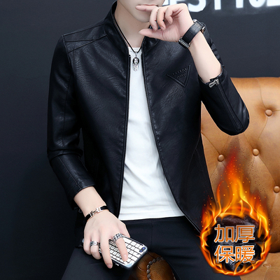 皮衣男新款潮流修身韩版帅气冬季成熟