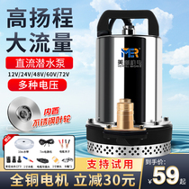 DC submersible pump 12V24V48V60V household battery pump small electric agricultural irrigation pump