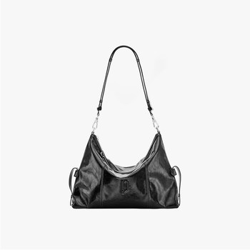 Peco Clown Hobo Bag Autumn/Winter New Single-Shoulder Vintage Vegetable-Tanned Leather Large Capacity Commuting Handbag Travel Tote Bag