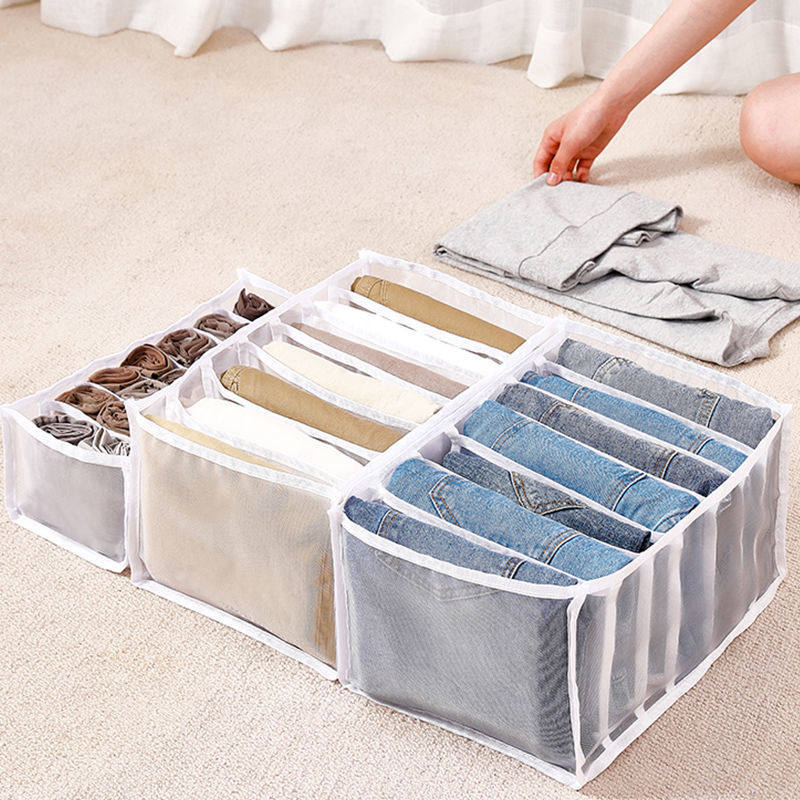 Home T-shirt Jeans Subdivided Finishing Box Wardrobe Clothing Shorts Drawers Separation Box Containing Divine-Taobao