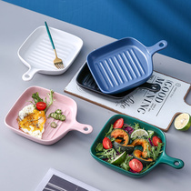 Oven special ceramic baking tray Home with dishes Nordic Light Lavish Wind Steak Dinner Plate Baking Bowls Dish Cutlery