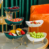 Fruit Tray Living Room Home Multilayer New Candy Pan Snack Box Creative Tea Table Double Layer Water Fruit Basket Wedding Tray