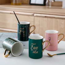 Light Extravagant Creative Couples Cup Light Lavish Ceramic Mark Cup Home Teacup Water Cup Trendy Personality Coffee Cup Water Cup