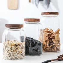 Kitchen moisture-proof glass sealed cans tea storage boxes food grains storage cans tangerine peel cans commercial
