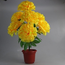 Tomb sweeping simulation chrysanthemum beam on the grave sacrifice fake flower cemetery placed 7 heads of flash high branches large bouquets of silk flowers