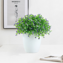 Fake flower potted indoor plant decoration simulation small bonsai plastic potted flower decoration ornaments Milanese grain fake grass