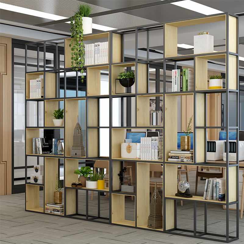 American iron partition frame landing screen room office display frame industrial wind shelf decoration