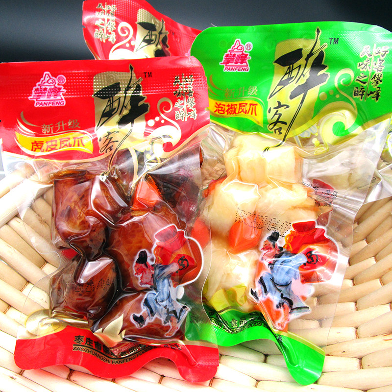 Climbing Peak Drunk with Pineal Pepper peppers Spicer Claw Zero Food Tiger Leather Chicken Claws Small Package 500g Bulk Mesh Red Snack