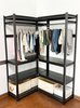 Bolimei L-Shaped Corner Coat Rack Shelf Wardrobe 800 Open-Style Walk-In Closet Floor-Standing Storage Rack