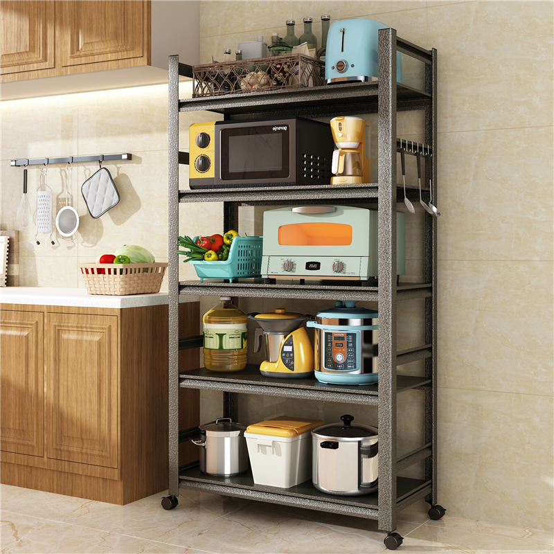Kitchen shelves Floor-to-ceiling multi-level microwave oven storage rack Balcony living room multifunctional large storage shelves