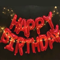 С Днем Рождения на английском языке Red+2 лампы с бронхиальной трубкой+лента