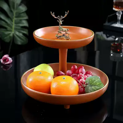 Light luxury living room dried fruit plate candy box nut plate snack plate tea table double melon seed plate fruit plate decoration decoration