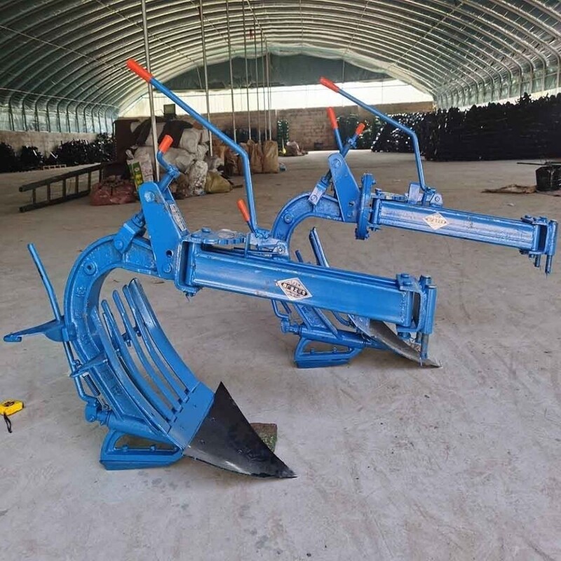 Hand-Held Tractor with Double-Sided Flipping Plow, Strip Plow, Double-Sided Plow, Flipping Plow, Hand Plow for Land Cultivation, Soil Turning, and Ditch Digging