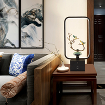New Chinese living room Bedroom bedside USB charging Simple creative table lamp Classical Zen study decoration LED table lamp