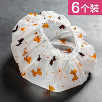 Thickened shower cap waterproof shower cap shower double-layer headgear kitchen oil fume-proof hat ladies bath hair cover