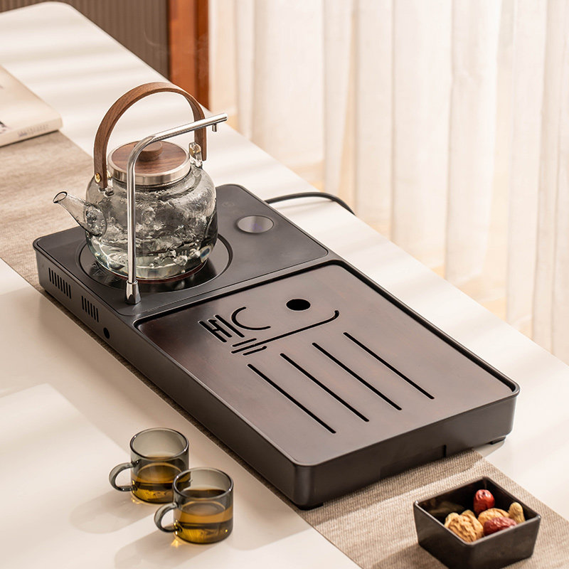 Cooking tea boiling water pot integrated tea tray fully automatic electric pottery stove Home Gongfu Tea tool suit upscale small tea table-Taobao